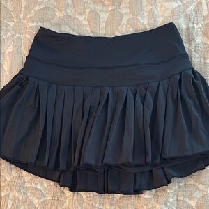 Athletic Black Pleated Skirt